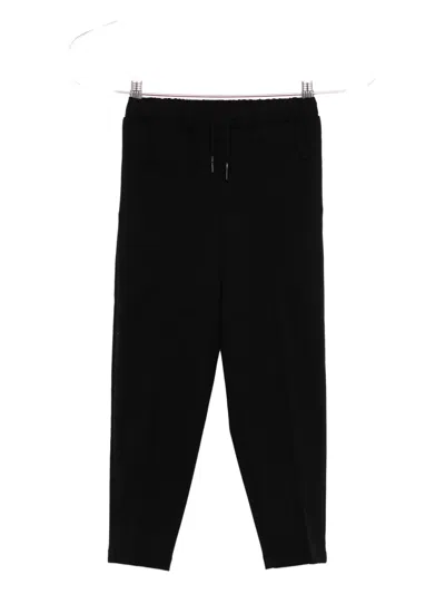 John Richmond Junior Logo-embroidered Drawstring Trousers In Black