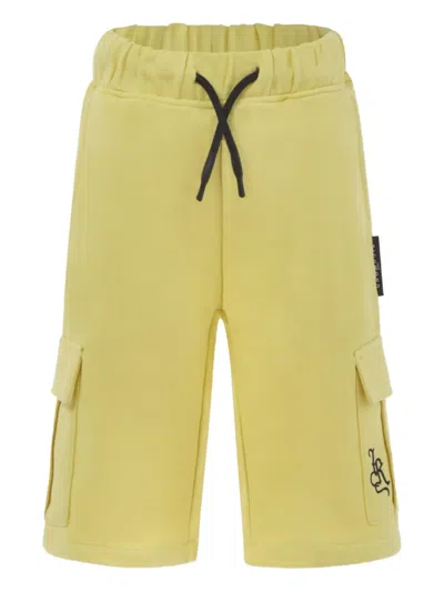 John Richmond Junior Kids' Logo-embroidered Shorts In Yellow