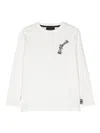 John Richmond Junior Logo-embroidered T-shirt In White