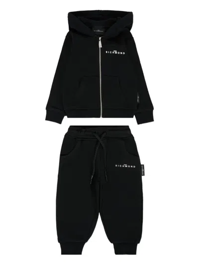 John Richmond Junior Babies' Logo-embroidered Tracksuit In Black