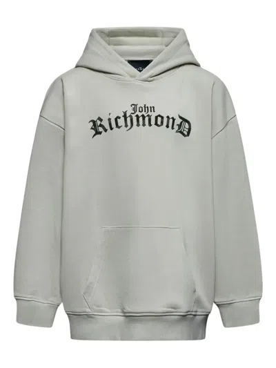 John Richmond Junior Kids' Logo Hoodie In Gray