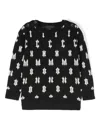 John Richmond Junior Logo-intarsia Sweater In Black