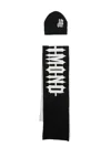 John Richmond Junior Logo-jacquard Beanie Set In Black