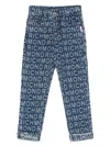 John Richmond Junior Logo-jacquard Jeans In Blue