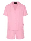 John Richmond Junior Logo-jacquard Short Set In Pink