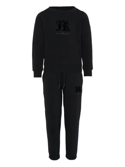 John Richmond Junior Kids' Logo Long-sleeve Tracksuit Set In Black