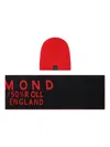 John Richmond Junior Logo-patch Beanie Set In Red