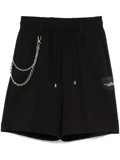John Richmond Junior Kids' Logo-patch Shorts In Black