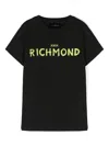 John Richmond Junior Logo-print Cotton T-shirt In Black