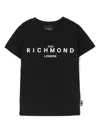 John Richmond Junior Logo-print Cotton T-shirt In Black