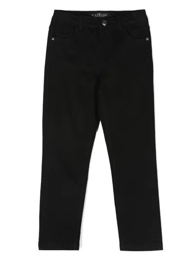 John Richmond Junior Kids' Logo-print Jeans In Black