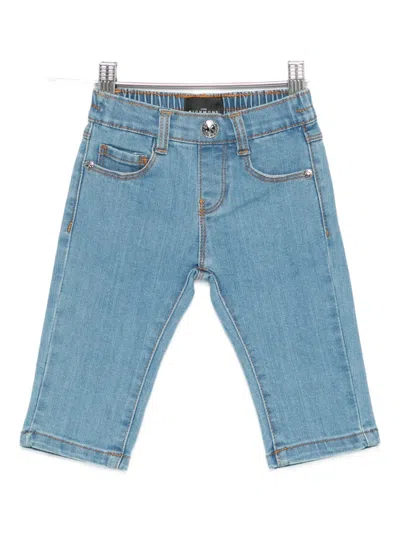 John Richmond Junior Babies' Logo-print Jeans In Blue