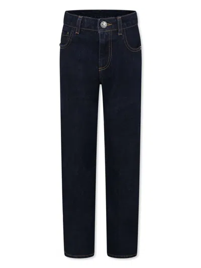 John Richmond Junior Kids' Logo-print Jeans In Blue
