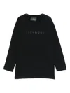 John Richmond Junior Logo-print Long-sleeve T-shirt In Black