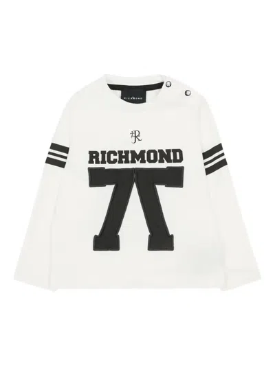 John Richmond Junior Babies' Logo-print Long-sleeve T-shirt In White