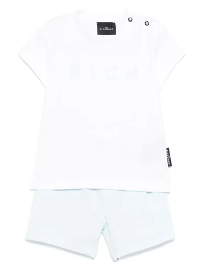 John Richmond Junior Babies' Logo-print Shorts Set In White