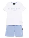 John Richmond Junior Logo-print Shorts Set (set O Two) In White