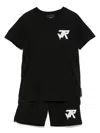 John Richmond Junior Logo-print Shorts Set (set Of Two) In Black