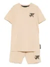 John Richmond Junior Logo-print Shorts Set (set Of Two) In Neutrals
