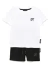 John Richmond Junior Logo-print Shorts Set (set Of Two) In White