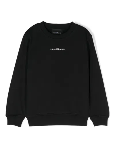 John Richmond Junior Kids' Logo-print Sweatshirt In Black