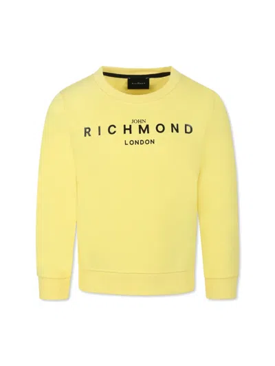John Richmond Junior Kids' Logo-print Sweatshirt In Gelb