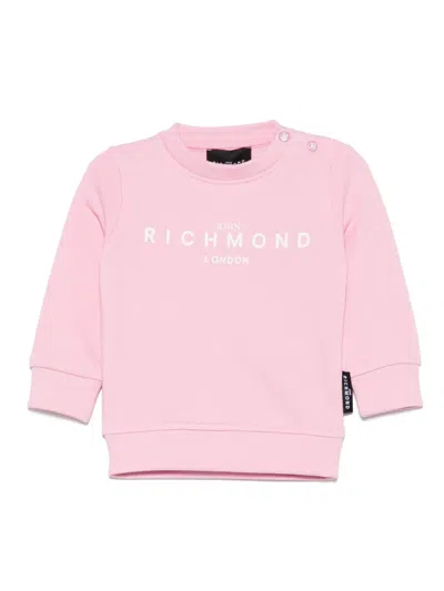 John Richmond Junior Babies' Logo-print Sweatshirt In Pink