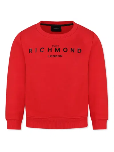 John Richmond Junior Kids' Logo-print Sweatshirt In Red