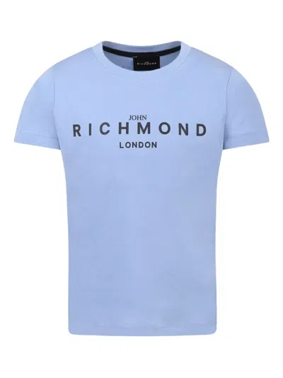 John Richmond Junior Kids' Logo-print T-shirt In Blau
