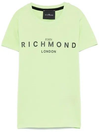 John Richmond Junior Kids' Logo-print T-shirt In Green