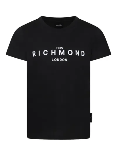 John Richmond Junior Kids' Logo-print T-shirt In Schwarz