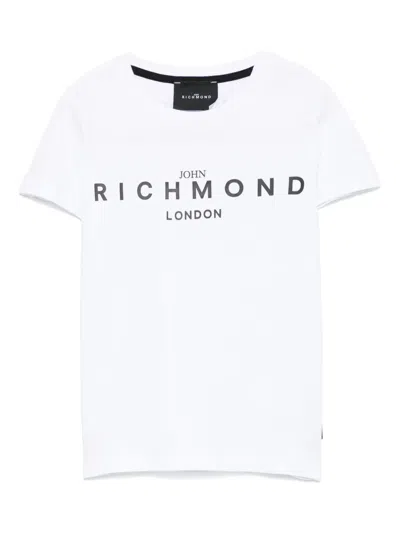 John Richmond Junior Kids' Logo-print T-shirt In White