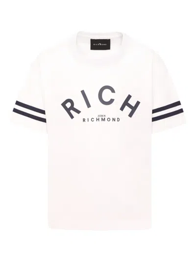 John Richmond Junior Kids' Logo-print T-shirt In White