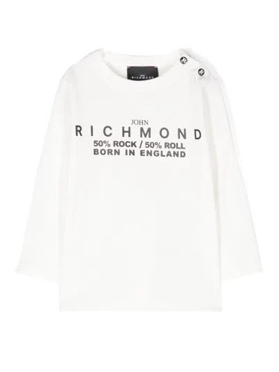John Richmond Junior Babies' Logo-print T-shirt In White