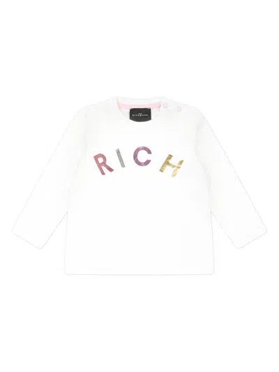 John Richmond Junior Babies' Logo-print T-shirt In White