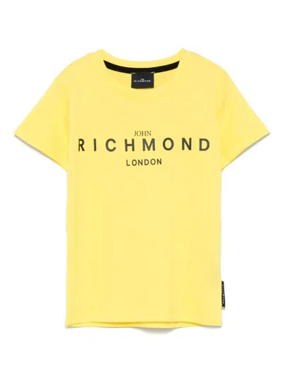 John Richmond Junior Kids' Logo-print T-shirt In Yellow