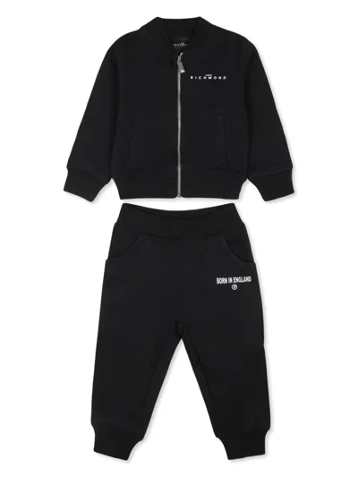 John Richmond Junior Babies' Logo-print Tracksuit Set In Black