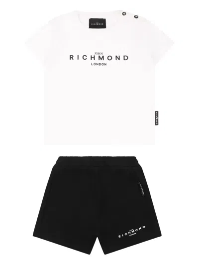 John Richmond Junior Babies' Logo-printed T-shirt And Shorts Set In White