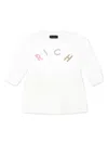 John Richmond Junior Logo-raised Mini Dress In White