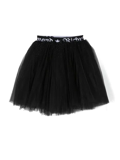 John Richmond Junior Kids' Logo-waistband Tutu Skirt In Black