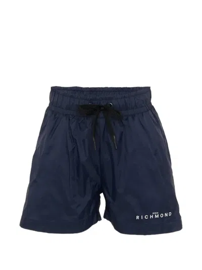John Richmond Junior Kids' Logo-detail Swim Shorts In Blue