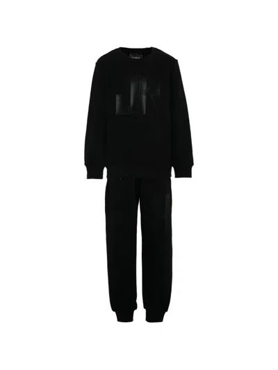 John Richmond Junior Kids' Logo-detail Tracksuit In Black