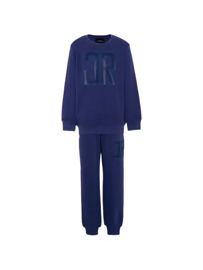 John Richmond Junior Kids' Logo-detail Tracksuit In Blue