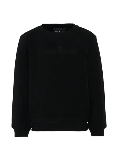 John Richmond Junior Kids' Logo-embossed Sweatshirt In Black
