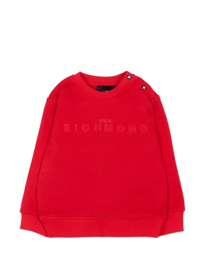 John Richmond Junior Babies' Logo-embroidered Sweatshirt In Red