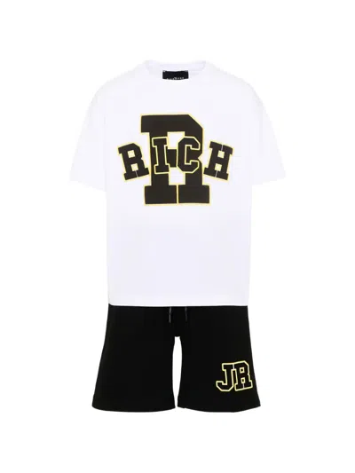 John Richmond Junior Kids' Logo-print Cotton Tracksuit In White