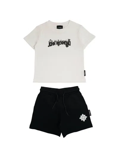 John Richmond Junior Kids' Logo-print Cotton Tracksuit In White