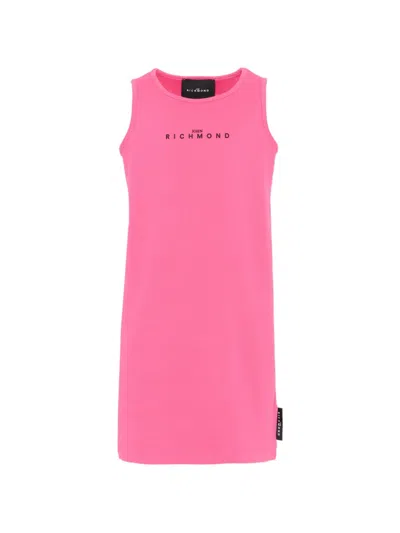 John Richmond Junior Kids' Logo-print Dress In Pink