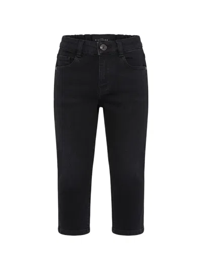 John Richmond Junior Babies' Logo-print Elasticated-waist Jeans In Black
