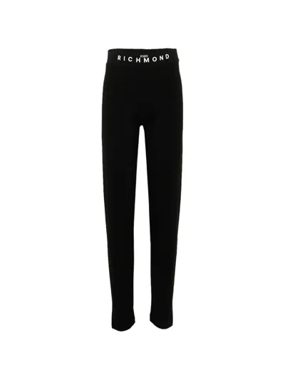 John Richmond Junior Kids' Logo-print Leggings In Black